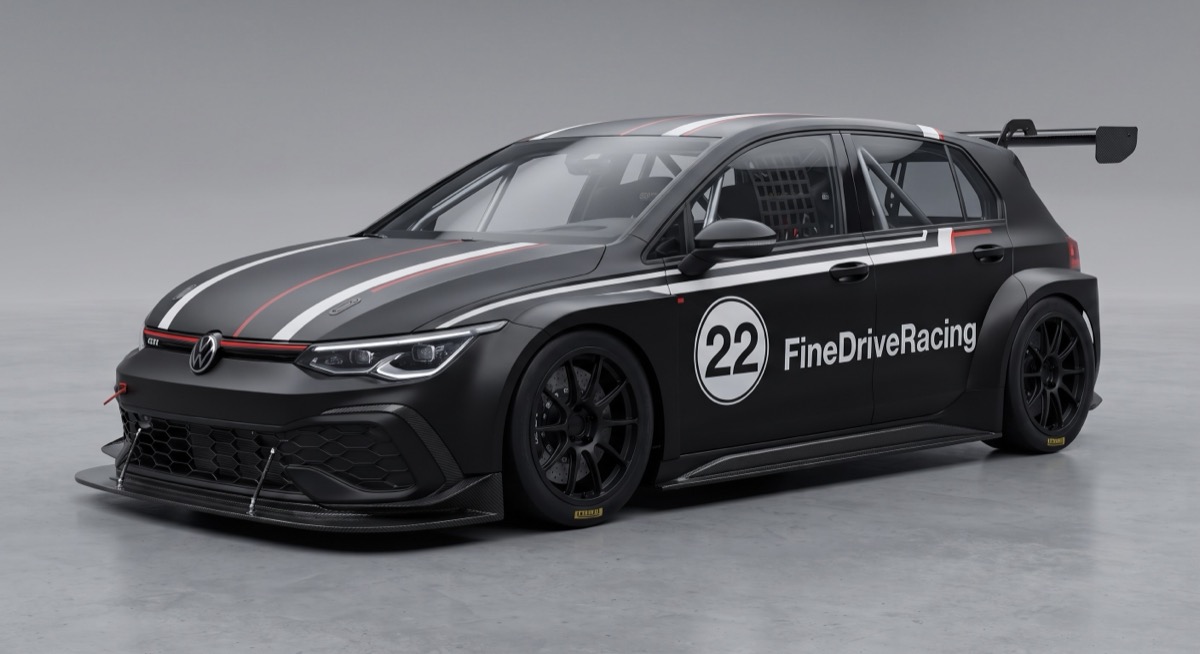 FineDriveRacing livery op een Volkswagen Golf GTI